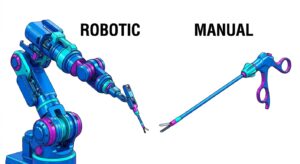 Comparison of robotic-assisted surgical instruments versus traditional laparoscopic tools in a clean medical style